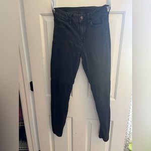 American eagle black denim high rise skinny jeans. Extra stretch. Good shape!